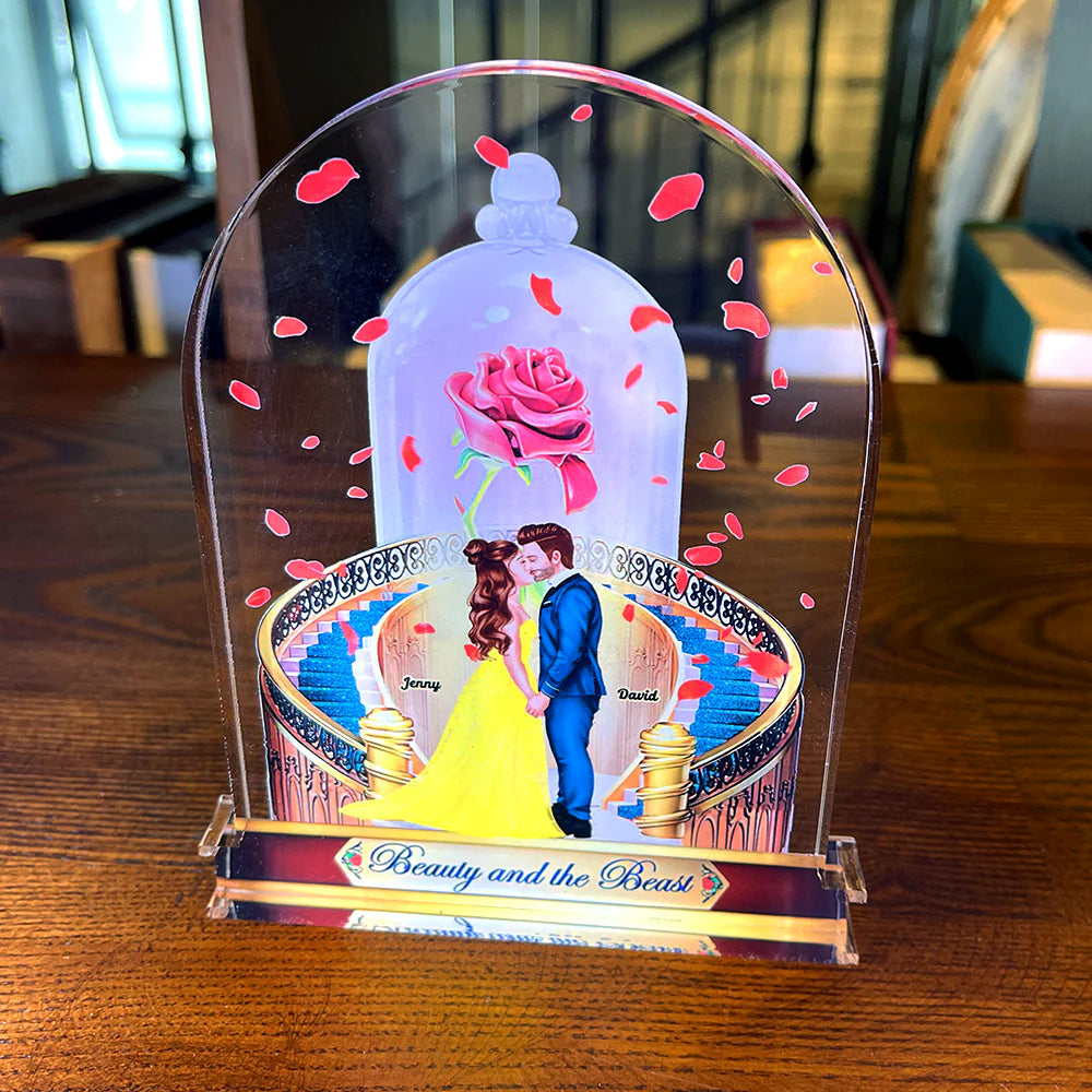 Couple Gift, Personalized Acrylic Plaque, Prince And Princess Kissing Couple Plaque 04HTHN201223PA - Decorative Plaques - GoDuckee