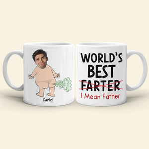 Best Dad, I Mean Father, Personalized Mug, Unique Gifts For Dad, Funny Gifts For Birthday, Custom Image Upload Coffee Mug - Coffee Mug - GoDuckee