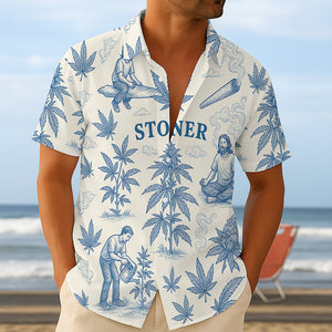 Funny Stoner Hawaiian Shirt – Personalized Gifts For Weed Lovers 03toqn120625 - Hawaiian Shirts - GoDuckee