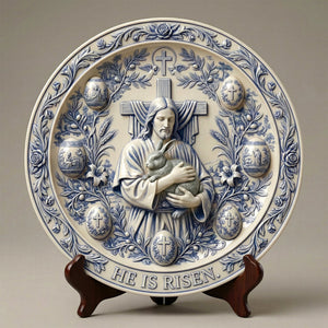 Faith Ceramic Plate Gifts For Christian 04PAQN130126 - Ceramic Round Plate - GoDuckee