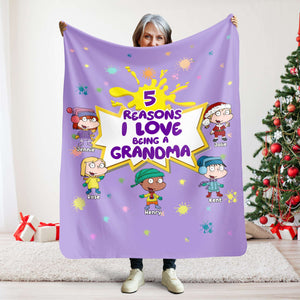 Personalized Gifts For Grandma Christmas Blanket 03TOLU051124HG - Blanket - GoDuckee