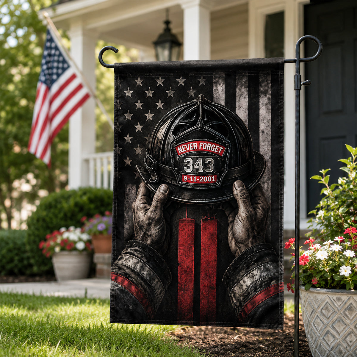 Heroic Firefighters Thank For The Sacrifices Memorial Garden Flag 02qhdh040826 - Garden Flag - GoDuckee