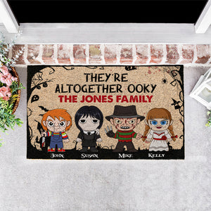 They're Altogether Ooky, Personalized Horror Door Mat, 02NATN160823HA, Gift For Family - Doormat - GoDuckee
