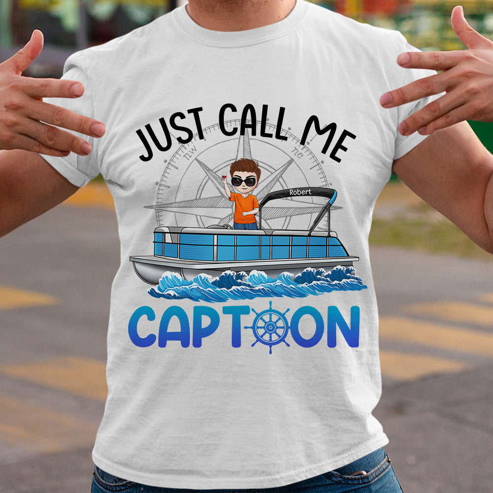 Pontoon Just Call Me Captoon 06naqn260623hh Personalized Shirt - Shirts - GoDuckee
