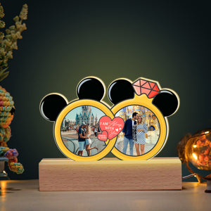 I Am Always With You, Custom Couple Photo 3D Led Light, Gift For Couple, Valentine's Gifts, Anniversary Celebrate - Led Night Light - GoDuckee