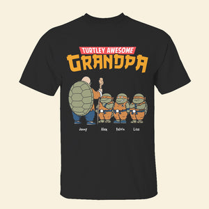 Personalized Gifts For Grandpa Shirt Turtley Awesome Grandpa 05qhhn010224 - 2D Shirts - GoDuckee