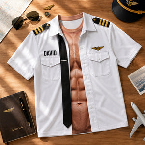 No Gym, Just Pilot Shirt - Personalized Gifts 01hudh170726 - AOP Products - GoDuckee