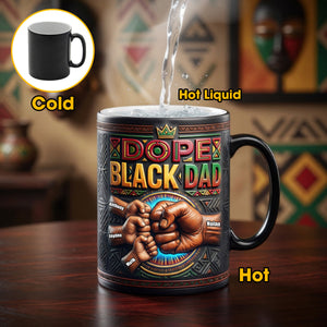 Dope Black Dad Magic Mug - Personalized Gifts For Dads 03hudh200426 - Coffee Mug - GoDuckee