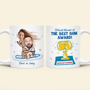 Official Winner Of The Best Bum Award, Couple Gift, Personalized Mug, Naughty Couple Mug - Coffee Mug - GoDuckee