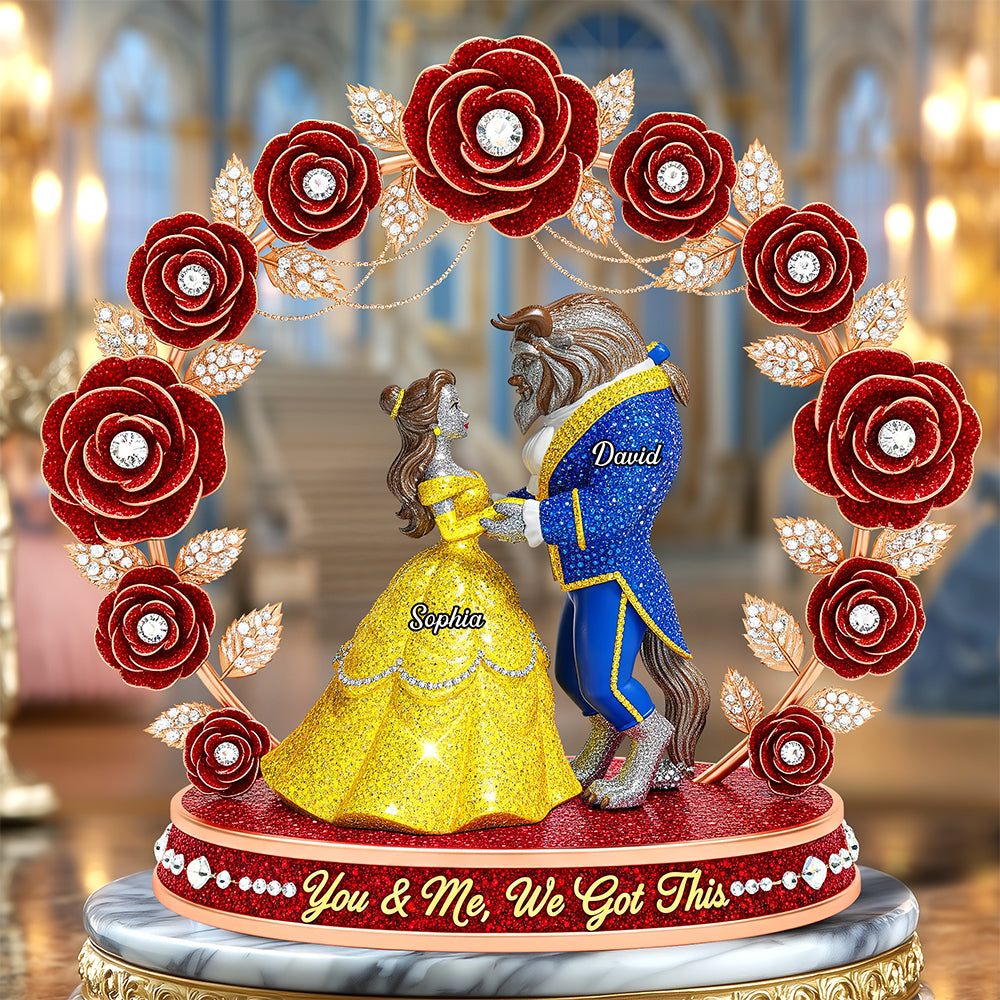 Cartoon Couple Plaque - Personalized Gifts For Couple 01ohqn120625 - Shaped Plaques - GoDuckee