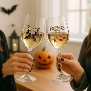 Witch Friends Wine Glass - Personalized Gifts For Friends 02pgmg050825 - Wine Glass - GoDuckee