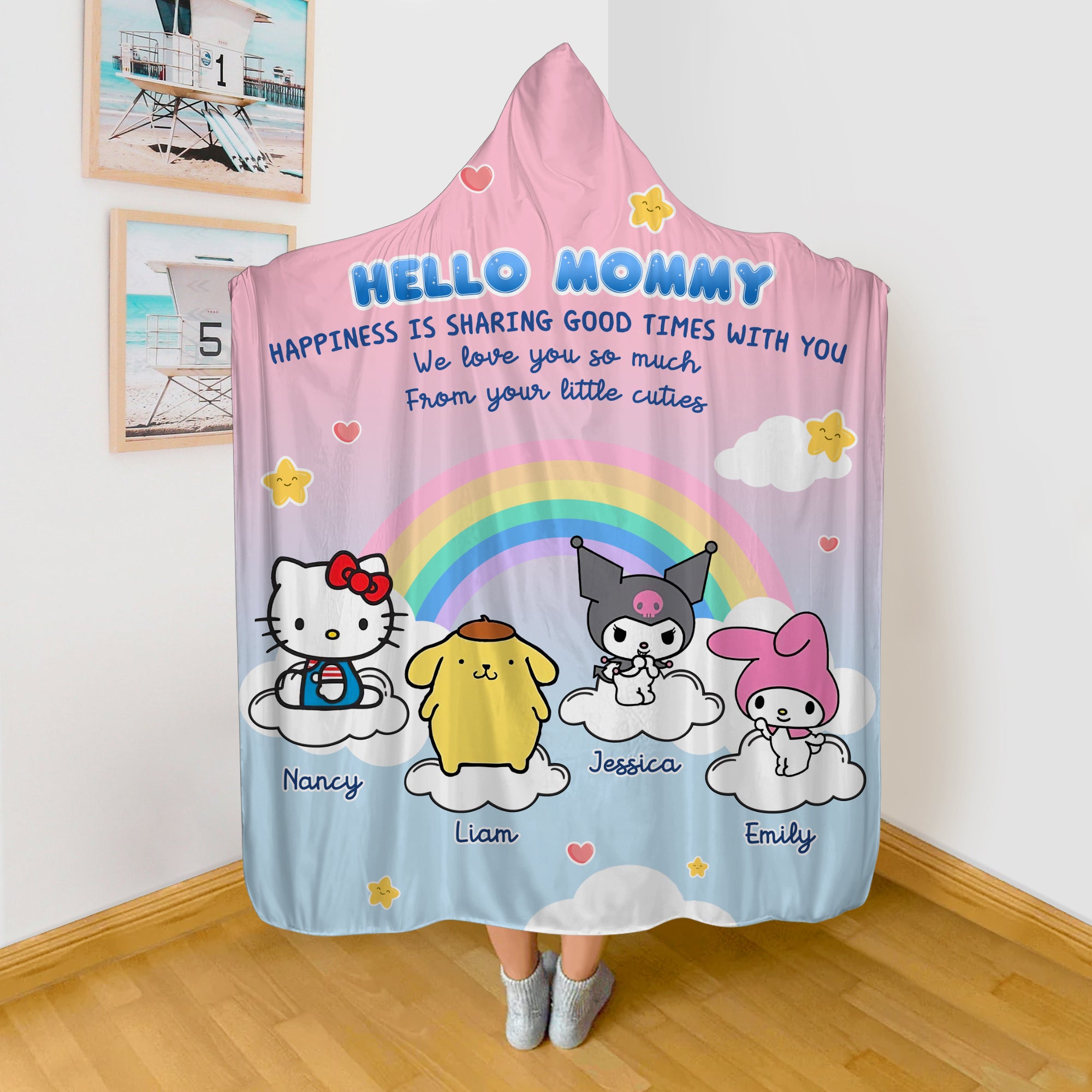 Personalized Gifts For Mom Wearable Blanket Hoodie Sharing Good Times 03htpu020324 - Blankets - GoDuckee