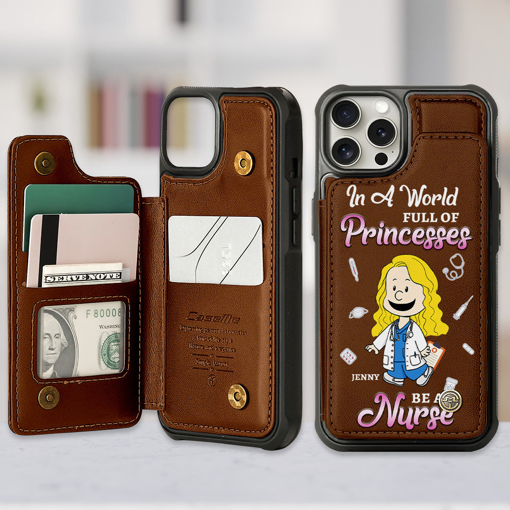 Personalized Gift For Nurse Leather Flip Wallet Phone Case 01XQMH240225HG - Phone Case - GoDuckee
