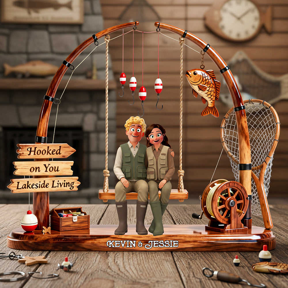 Fishing Couple Acrylic Plaque - Personalized Gifts For Couples 01ohta220126
