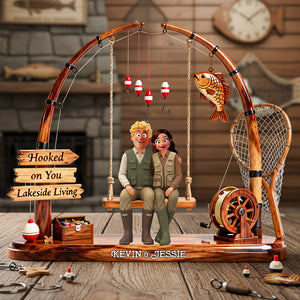 Fishing Couple Acrylic Plaque - Personalized Gifts For Couples 01ohta220126 - Shaped Plaques - GoDuckee