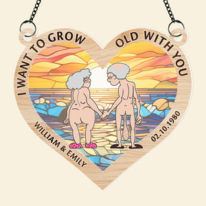 Personalized Gifts For Couple Suncatcher Ornament 02ohqn180624 - Ornament - GoDuckee