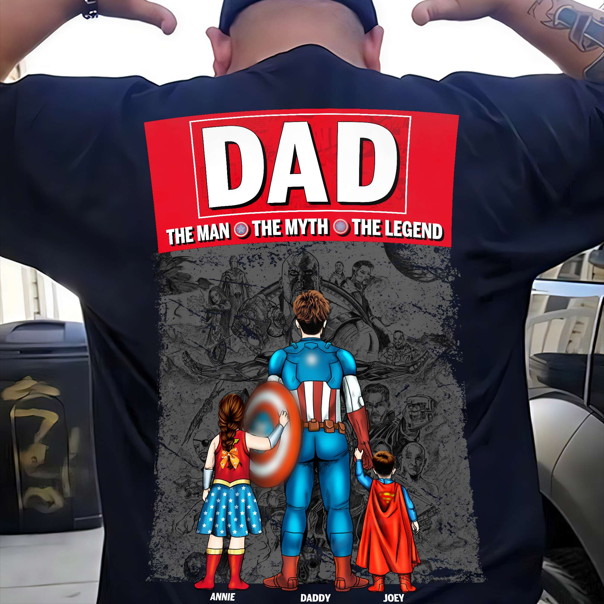 The Hero Dad Shirt - Personalized Gifts For Dad 02NALU270525PA - Shirts - GoDuckee