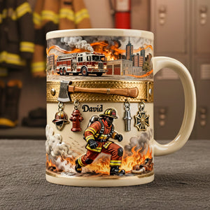 Brave Firefighter Coffee Mug – Personalized Gifts For Firefighter 03pamg201225 - Coffee Mug - GoDuckee