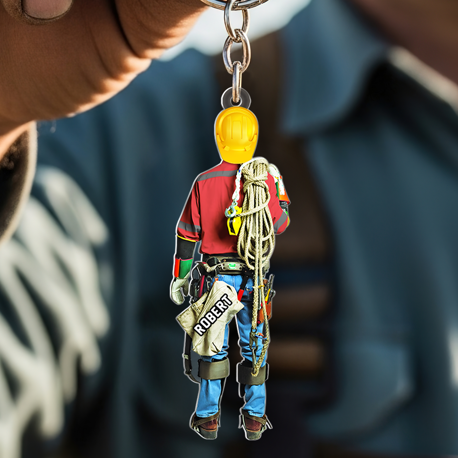 Lineman Keychain - Personalized Gifts For Lineman 07HUPU080725 - Keychains - GoDuckee