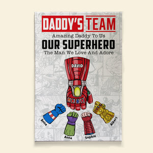 Dad Daddy's Team The Man We Love 02naqn260523ha Personalized Canvas Print - Poster & Canvas - GoDuckee