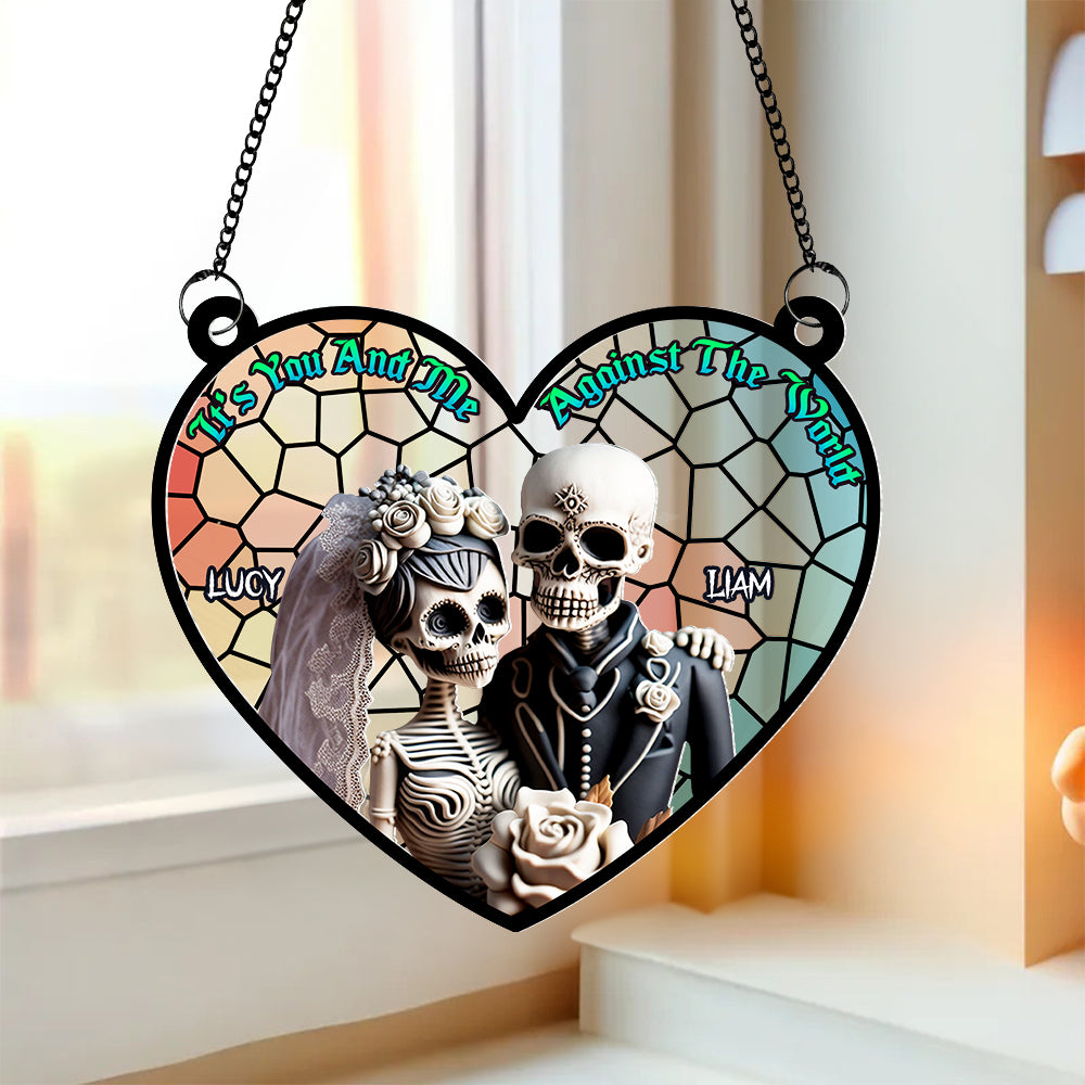 Personalized Gifts For Couple Suncatcher Window Hanging Ornament 02OHPU160524 - Ornaments - GoDuckee