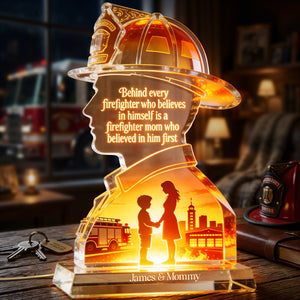 Firefighter Mother Light Box - Personalized Gifts For Moms 03pgta100426 - Light Box - GoDuckee