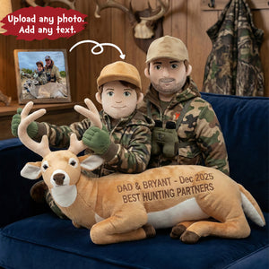 Custom Photo Hunting Trophy Pillow - Personalized Gifts For Hunting Lovers 04QHMG111225 - Pillow - GoDuckee