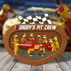 Dad’s Racing Pit Team Acrylic Plaque - Personalized Gifts For Father 03OHTN060525 - Shaped Plaques - GoDuckee