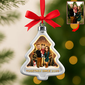 Cartoon Style Christmas Ornament - Custom Photo Gifts For Couple 06pgqn200825 - Ornament - GoDuckee