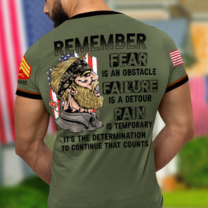 Custom Military Rank Gifts For Veteran Lapel Shirt One Day At A Time 02toqn110724 - Shirts - GoDuckee