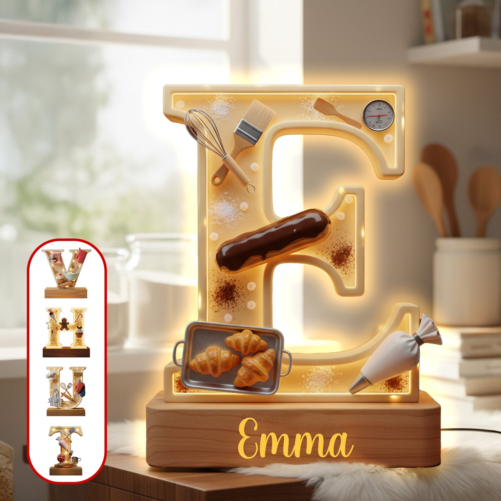 Sweet Bakery Alphabet Letter Light Box - Personalized For Bakers 02HYMG011125 - Light Box - GoDuckee