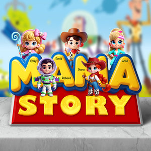 Mama Story Acrylic Plaque Gifts For Mom 05KAQN160425 - Shaped Plaques - GoDuckee