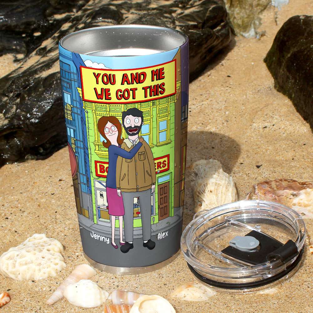 Personalized Gifts For Cartoon Couple Tumbler We Got This 03XQMH170125HG - Tumbler Cup - GoDuckee
