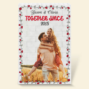Together Since, Couple Gift, Personalized Building Block Puzzle, Custom Photo Couple Puzzle - Home Decor - GoDuckee
