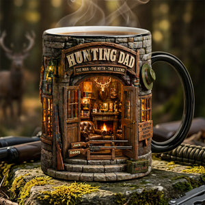 Dad Hunting Cabin Magic Mug - Personalized Gifts For Hunting Dads 01QHTA280426 - Coffee Mug - GoDuckee