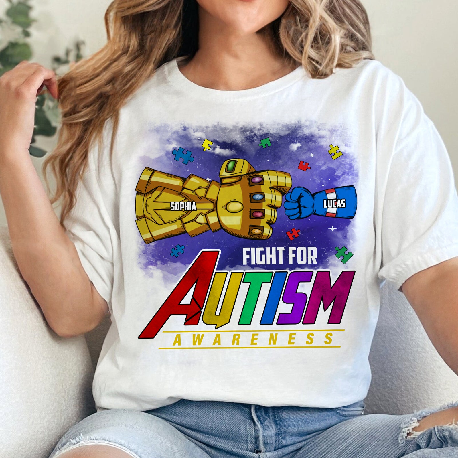 Personalized Gifts For Autism Mom Shirt 04tgtn260225ha Fight For Autism Awareness - Shirts - GoDuckee