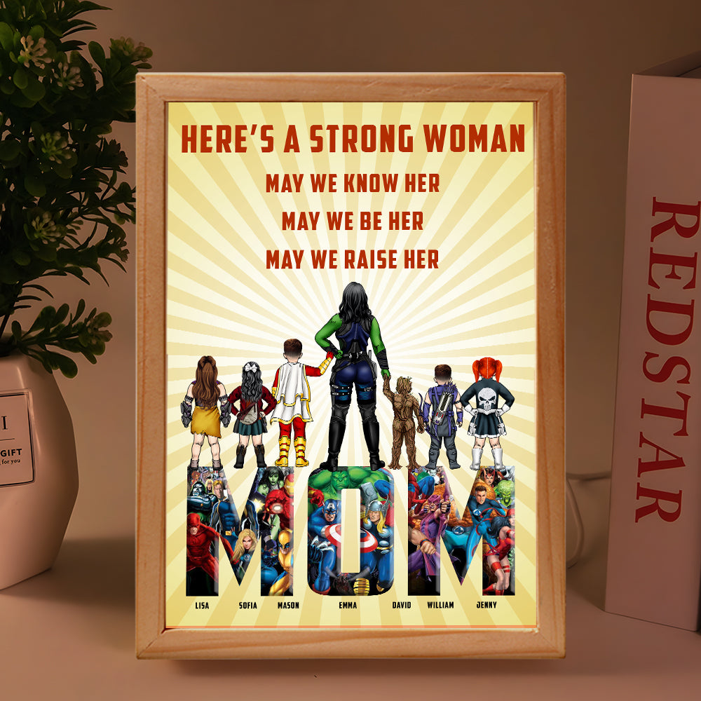 Personalized Gifts For Mom Light Frame Here's A Strong Woman 02OHMH220124PA - Canvas Print - GoDuckee