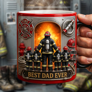 Firefighter Dad Magic Mug - Personalized Gifts For Dads 04tyta050526 - Coffee Mug - GoDuckee