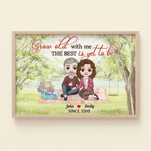 Grow Old With Me, Couple Gift, Personalized Light Picture Frame, Camping Couple Light Frame - Poster & Canvas - GoDuckee