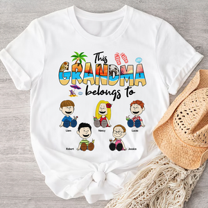 Personalized Gifts For Grandma Shirt Beach Summer With Kids 03xqpu140125pa - Shirts - GoDuckee