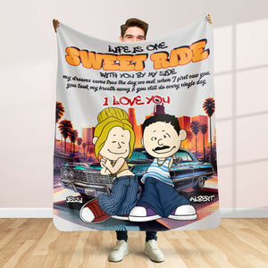 Personalized Gifts For Couple Blanket, Lowrider Car Lover 04QHLU030125HG - Blanket - GoDuckee