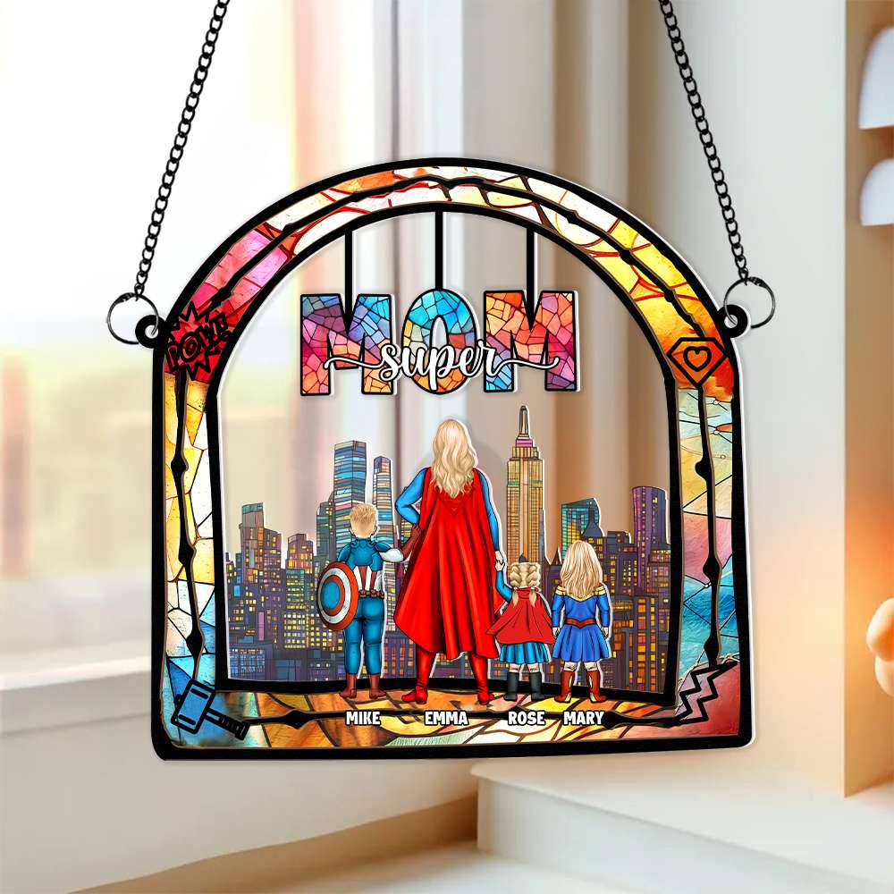 Personalized Gifts For Mom Suncatcher Ornament 03OHMH130225PA - Ornament - GoDuckee