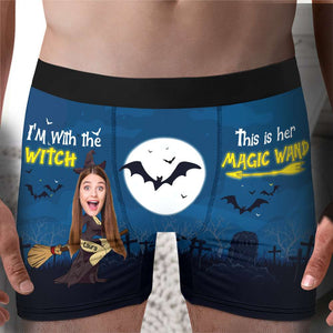 Custom Photo Gifts For Couple, This Is Her Magic Wand Man Boxer 01TOLU290824 - Boxer Briefs - GoDuckee