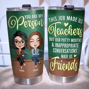 Potty Mouths And Inappropriate Conversations, Personalized Teacher Friends Tumbler, Gift For Besties - Tumbler Cup - GoDuckee