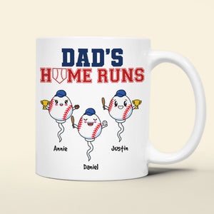 Personalized Gift For Dad Mug Dad's Home Runs - Coffee Mugs - GoDuckee