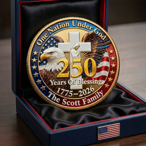 USA 250th Anniversary Printed Metal Coin - Personalized Gifts For Patriots 02huqn260226 - Coin - GoDuckee