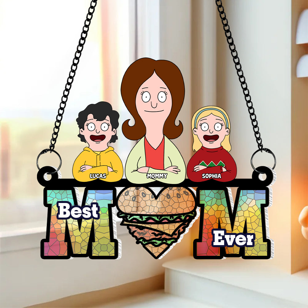 Personalized Gifts For Mom Suncatcher Ornament 04ohtn120225hg Bet Mom Ever - Ornament - GoDuckee