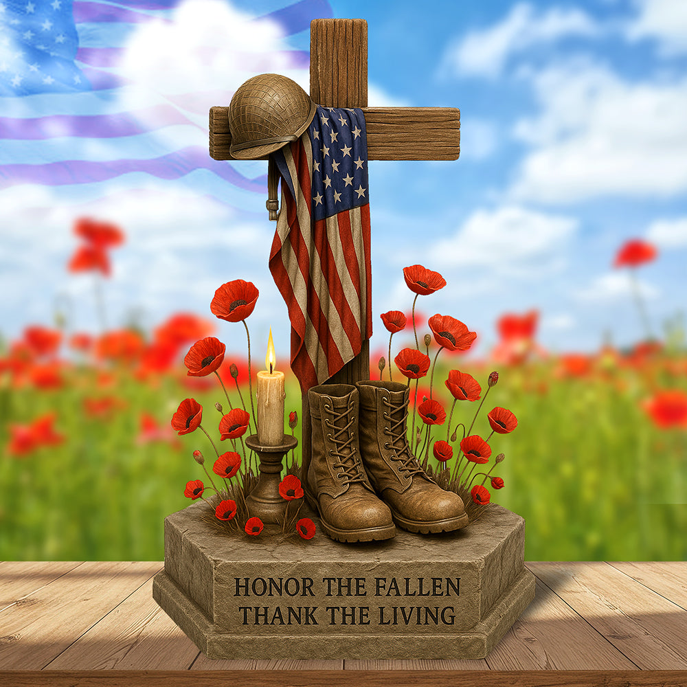 Memorial Day Acrylic Plaque Personalized Gifts For Veteran 03QHQN170525 - Shaped Plaques - GoDuckee