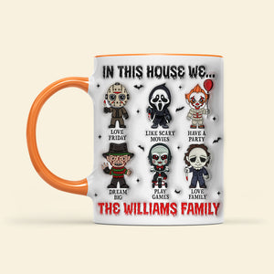 Personalized Gifts For Family Accent Mug, Horror Movie Character 03acqn030824 - Coffee Mug - GoDuckee