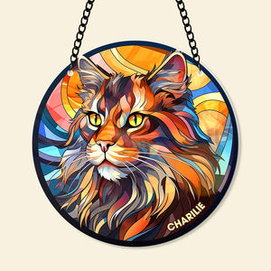 Personalized Gifts For Cat Lover Suncatcher Ornament 01KAQN280824 - Ornament - GoDuckee